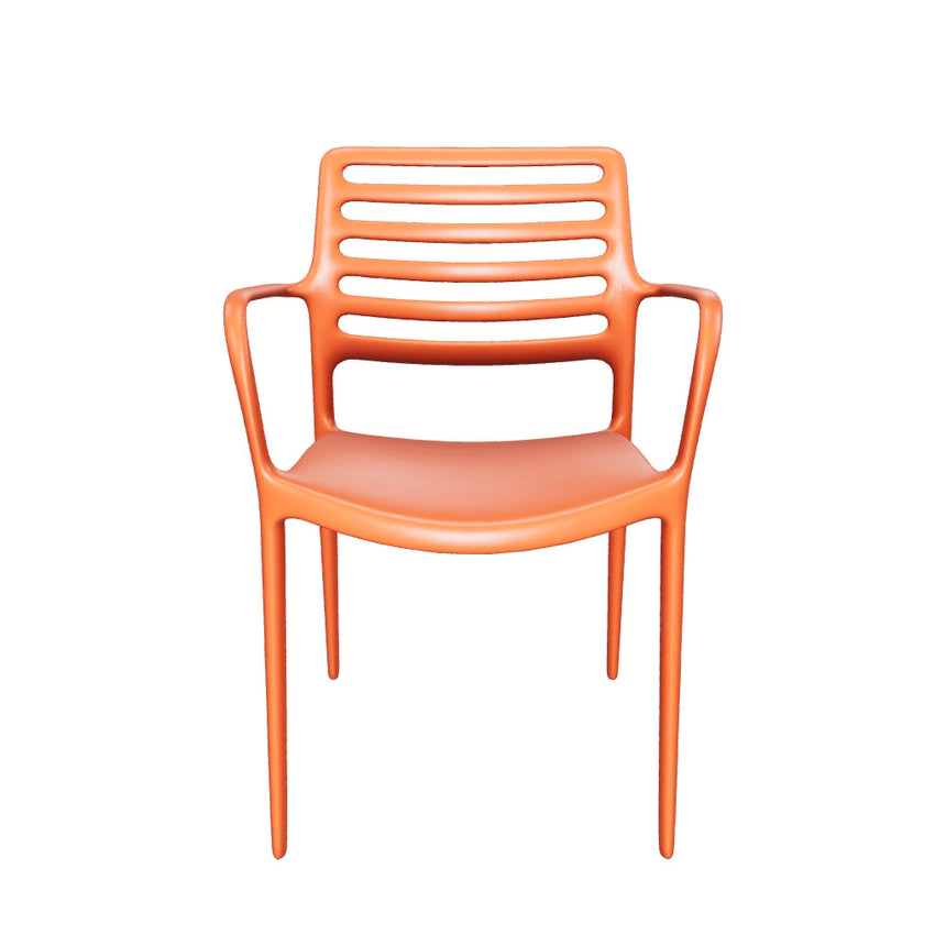 Louise Kollu Polipropilen Sandalye Portakal