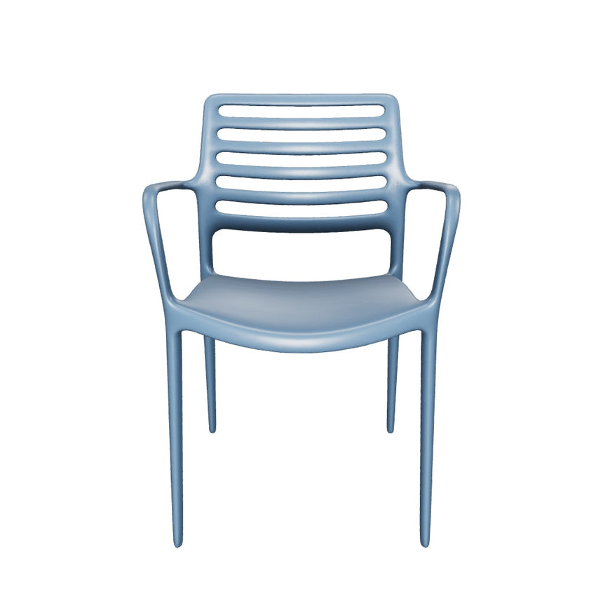 Louise Kollu Polipropilen Sandalye Saks Mavisi