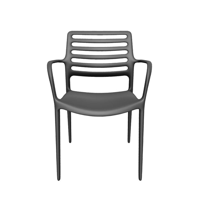 Louise Kollu Polipropilen Sandalye Siyah