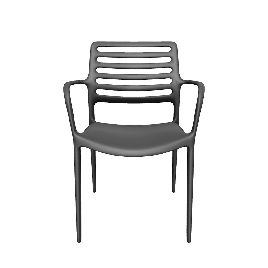 Louise Kollu Polipropilen Sandalye Siyah