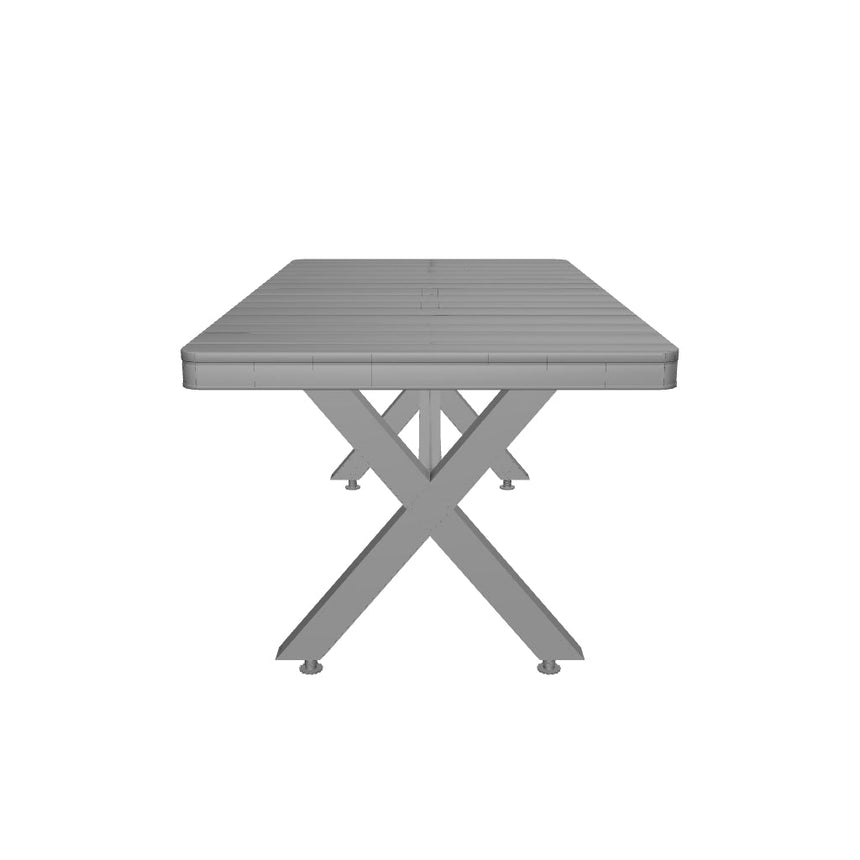 Maroon Polipropilen Yemek Masası Antrasit