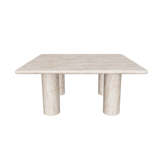 Milas Mermer Kare Orta Sehpa Gri