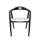 Moble Krem Minderli Ahşap Sandalye Siyah