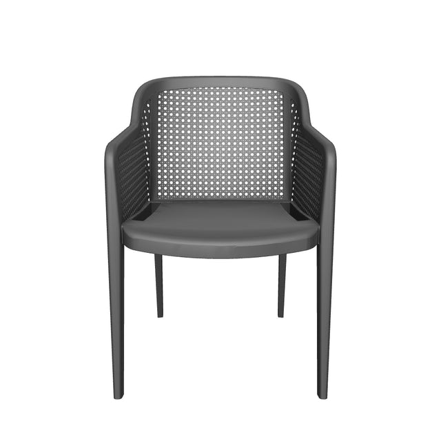 Octa Hazeran Görünümlü Polipropilen Sandalye Siyah