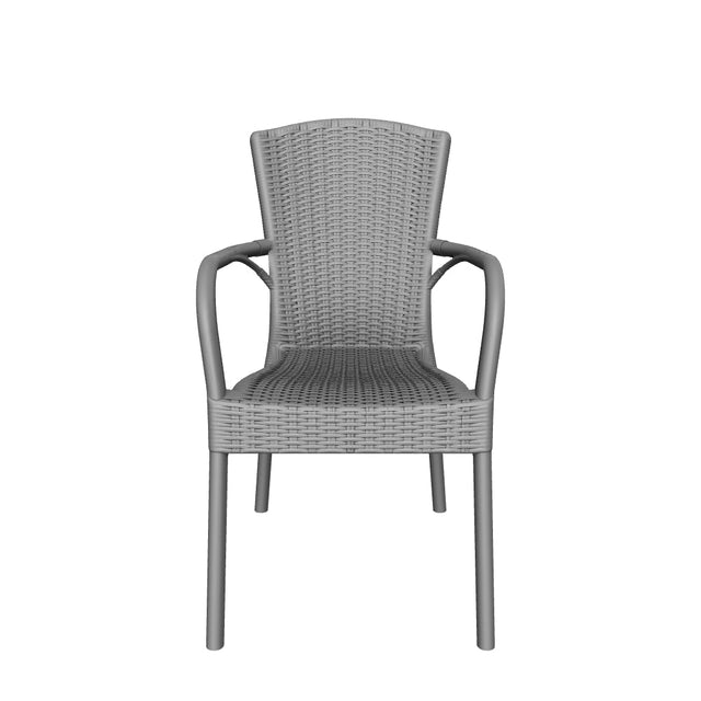 Royal Rattan Görünümlü Polipropilen Sandalye Antrasit