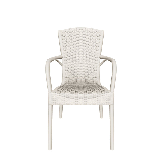 Royal Rattan Görünümlü Polipropilen Sandalye Bej