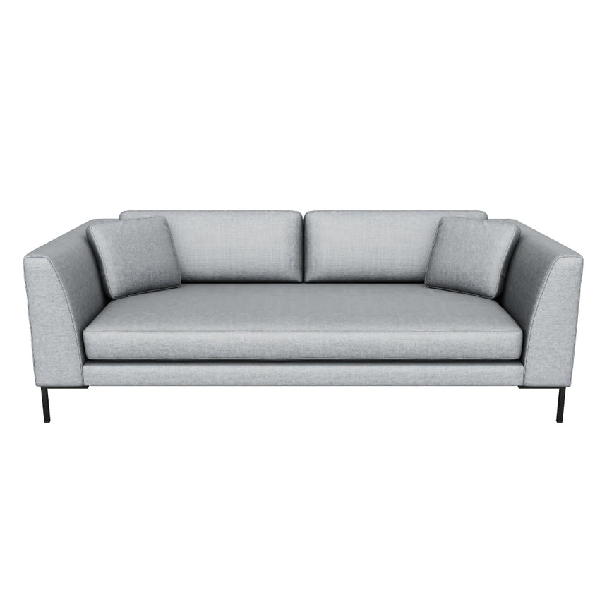 Sade Üçlü Koltuk Koyu Gri