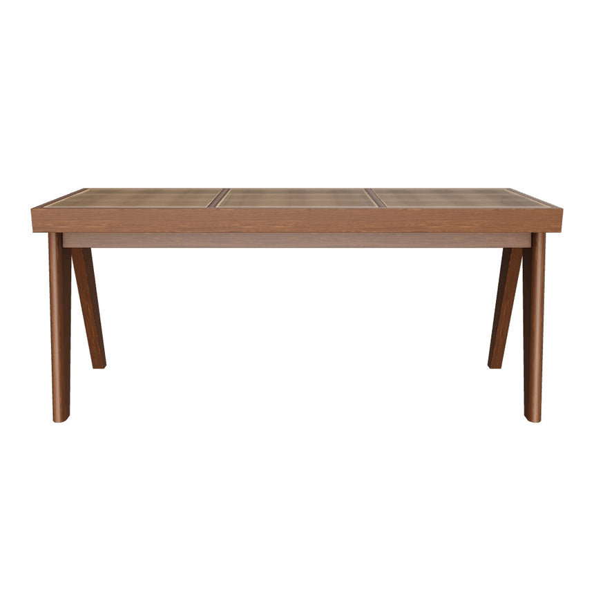 Sara Hazeran İşlemeli Ahşap Bank Ceviz