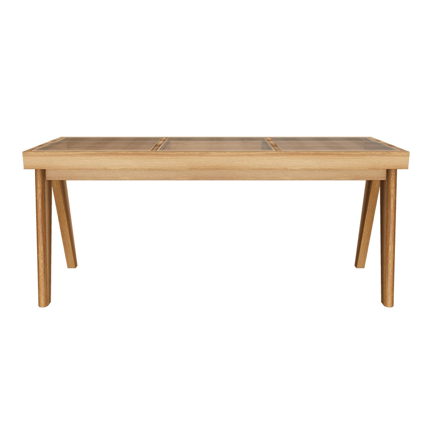 Sara Hazeran İşlemeli Ahşap Bank Meşe