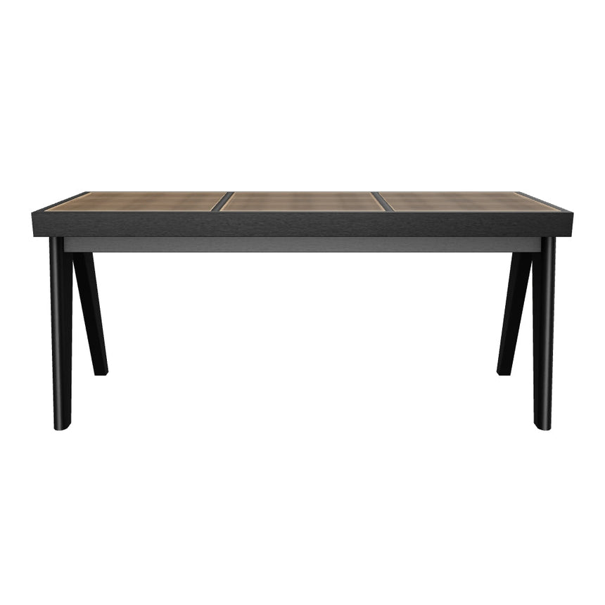 Sara Hazeran İşlemeli Ahşap Bank Siyah