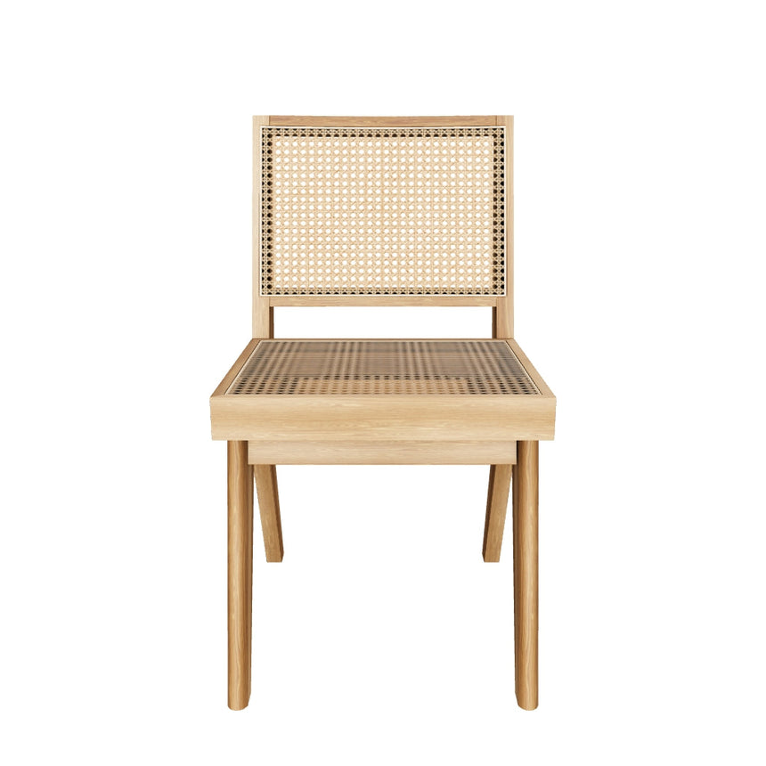 Sara Hazeran İşlemeli Ahşap Sandalye Meşe