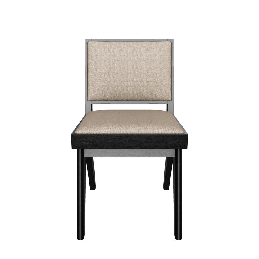 Sara Vizon Minderli Ahşap Sandalye Siyah