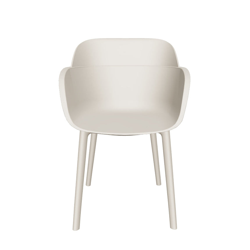 Shell P Kollu Polipropilen Sandalye Bej