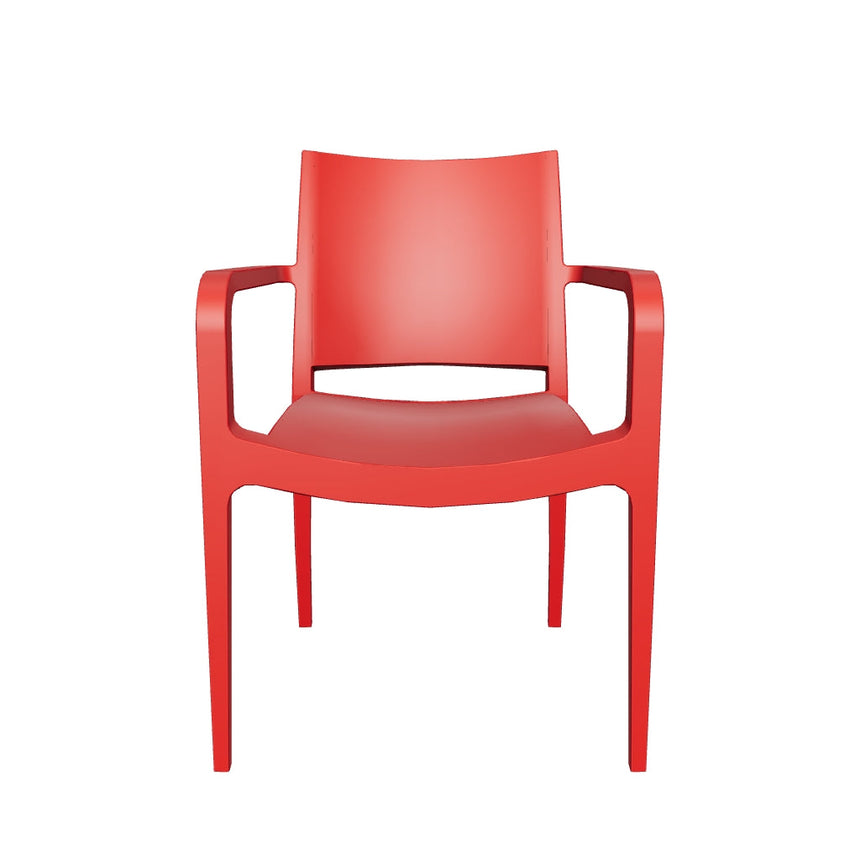 Specto Kollu Polipropilen Sandalye Kırmızı