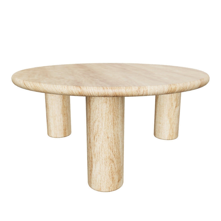 Polo Ahşap Yuvarlak Orta Sehpa Natürel