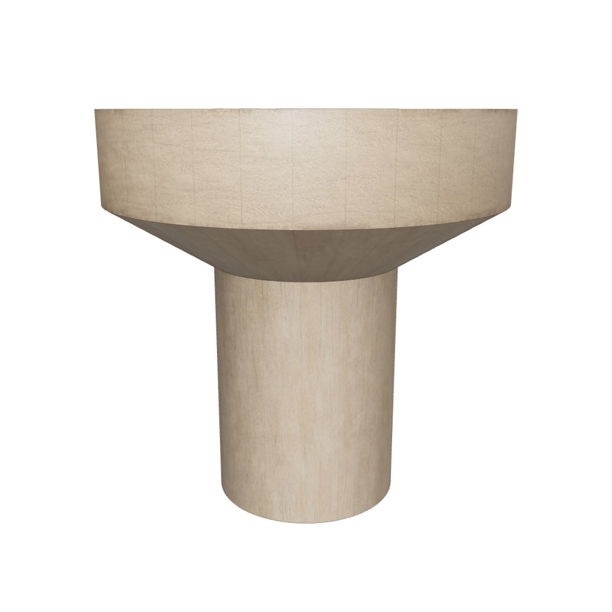 Torku Ahşap Yuvarlak Yan Sehpa Natürel