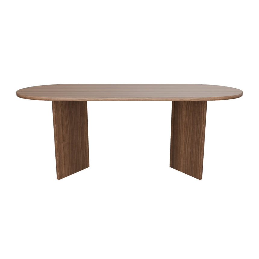 Yay Oval Ahşap Yemek Masası Ceviz