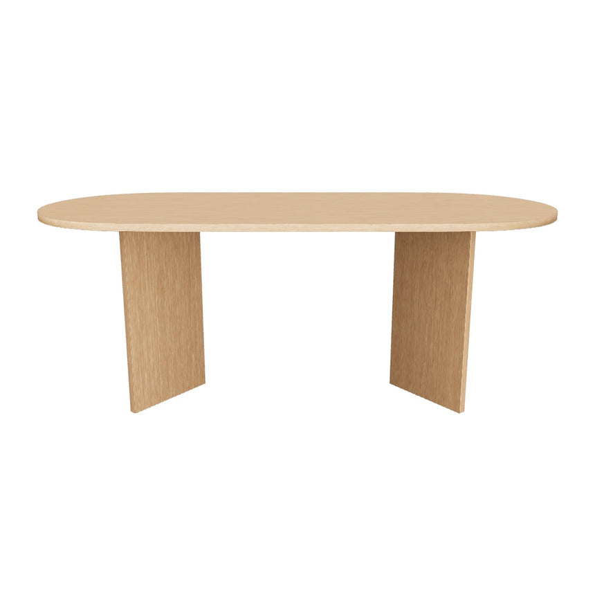 Yay Oval Ahşap Yemek Masası Dışbudak