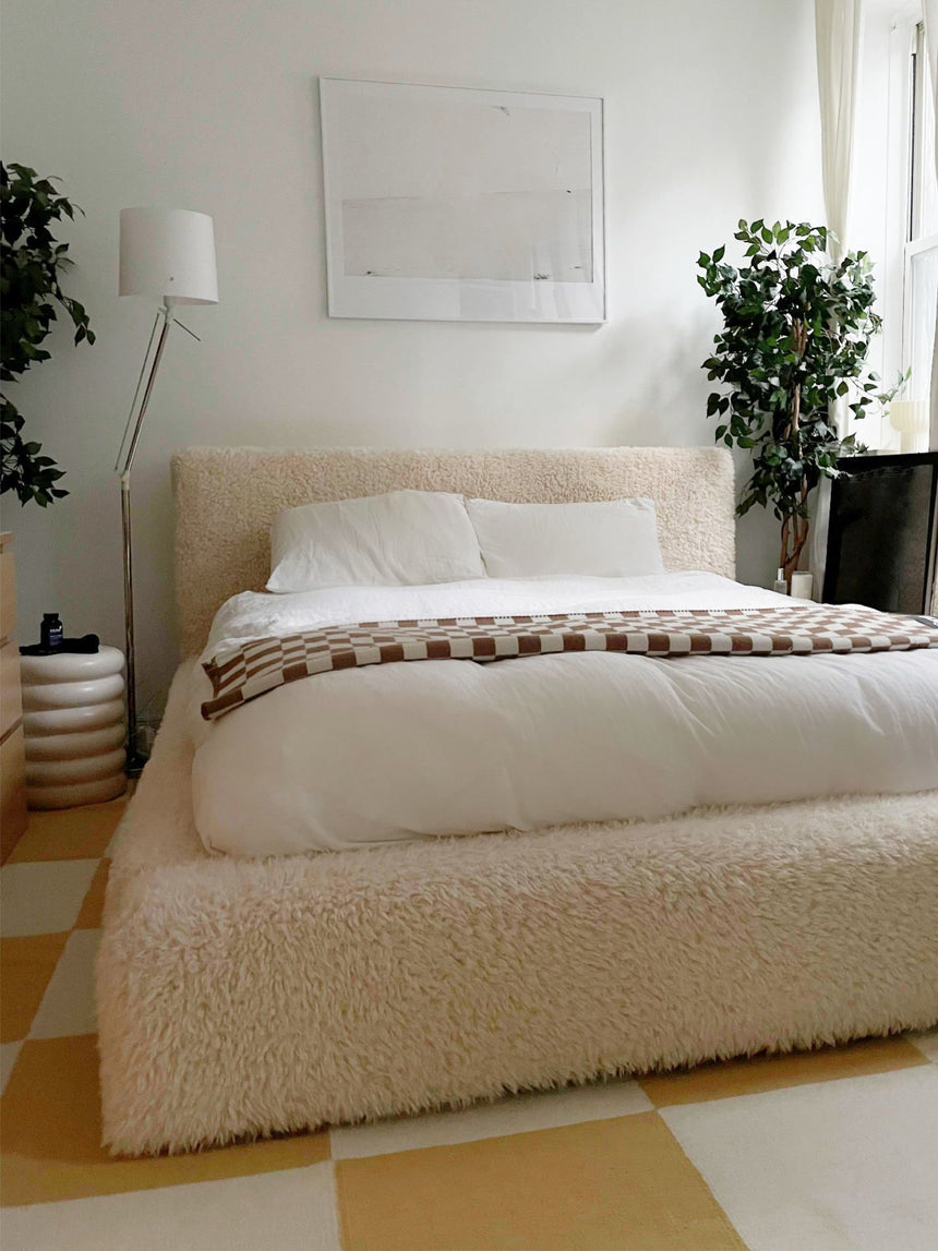 Pura Çift Kişilik Karyola Krem