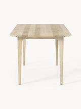 Riko Dikdörtgen Ahşap Yemek Masası Beyaz Meşe