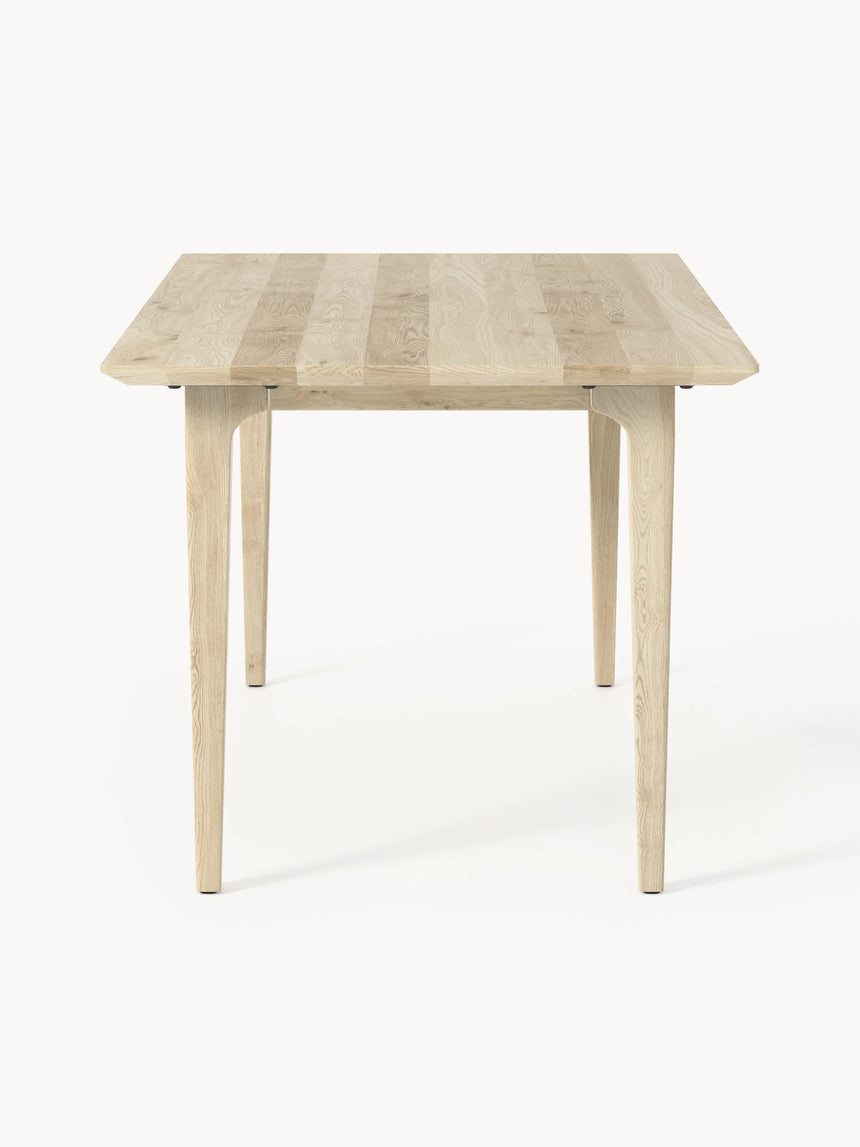 Riko Dikdörtgen Ahşap Yemek Masası Beyaz Meşe