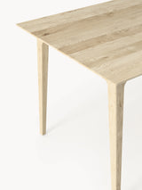 Riko Dikdörtgen Ahşap Yemek Masası Beyaz Meşe