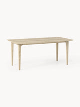 Riko Dikdörtgen Ahşap Yemek Masası Beyaz Meşe