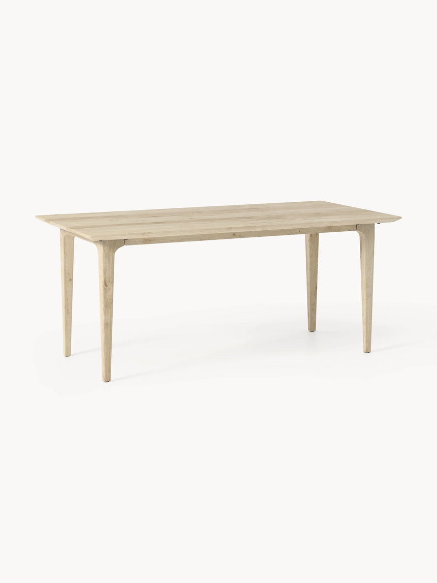 Riko Dikdörtgen Ahşap Yemek Masası Beyaz Meşe