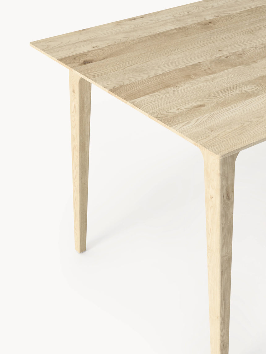 Riko Dikdörtgen Ahşap Yemek Masası Beyaz Meşe