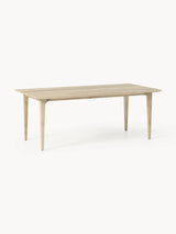 Riko Dikdörtgen Ahşap Yemek Masası Beyaz Meşe