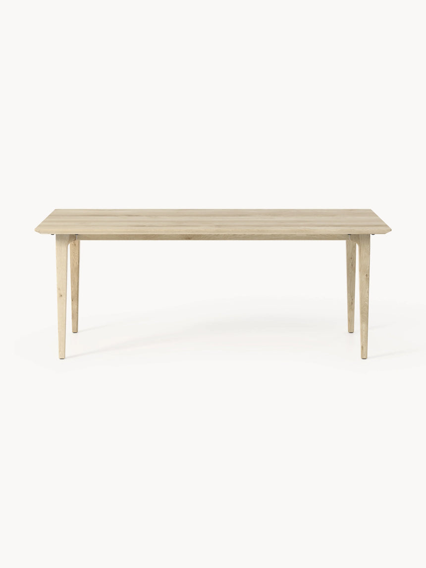 Riko Dikdörtgen Ahşap Yemek Masası Beyaz Meşe