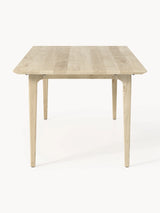 Riko Dikdörtgen Ahşap Yemek Masası Beyaz Meşe