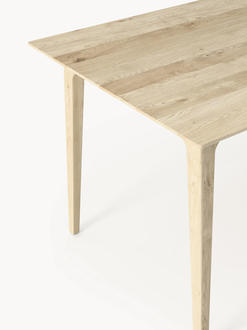 Riko Dikdörtgen Ahşap Yemek Masası Beyaz Meşe