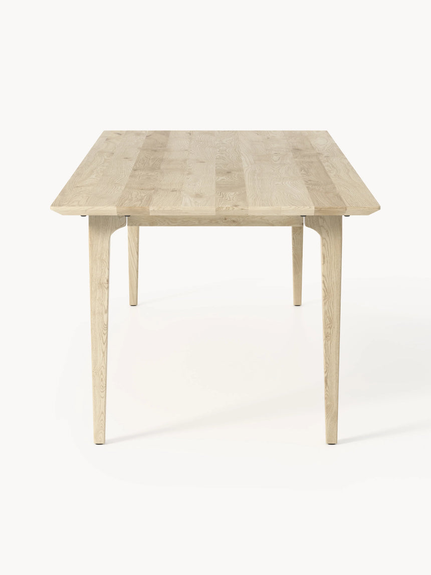 Riko Dikdörtgen Ahşap Yemek Masası Beyaz Meşe