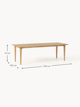 Riko Dikdörtgen Ahşap Yemek Masası Meşe