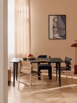 Riko Dikdörtgen Ahşap Yemek Masası Siyah