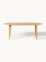 Riko Oval Ahşap Yemek Masası Meşe