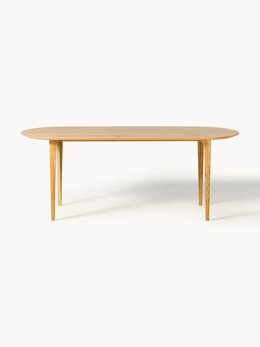 Riko Oval Ahşap Yemek Masası Meşe