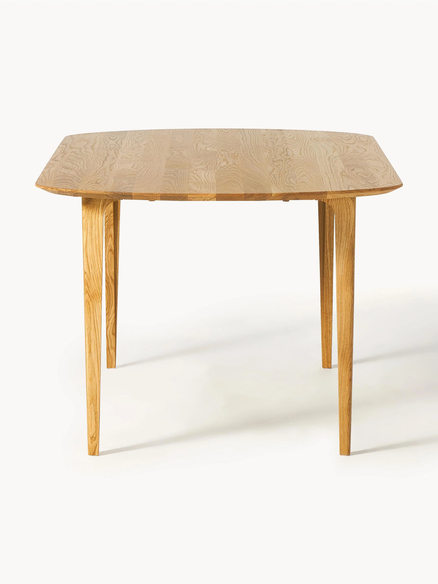 Riko Oval Ahşap Yemek Masası Meşe