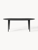 Riko Oval Ahşap Yemek Masası Siyah