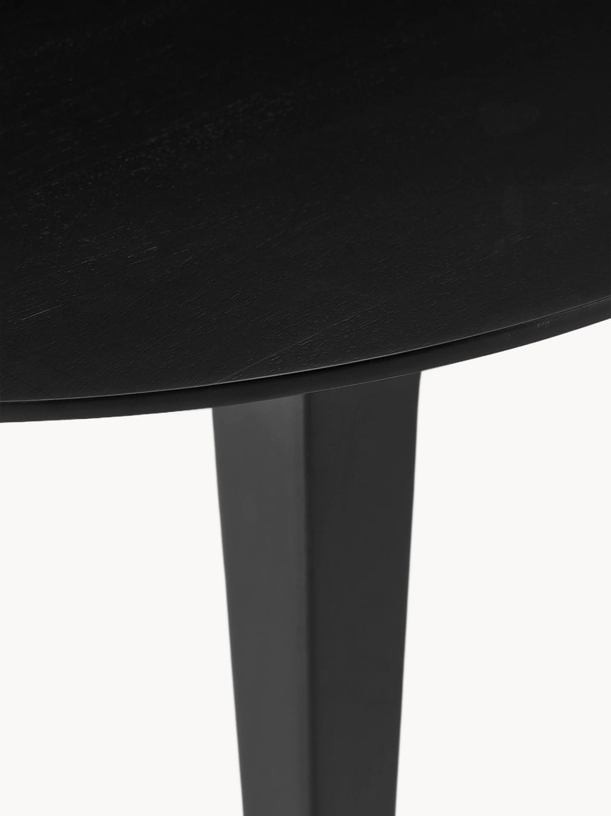 Riko Oval Ahşap Yemek Masası Siyah