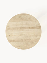 Riko Yuvarlak Ahşap Yemek Masası Beyaz Meşe