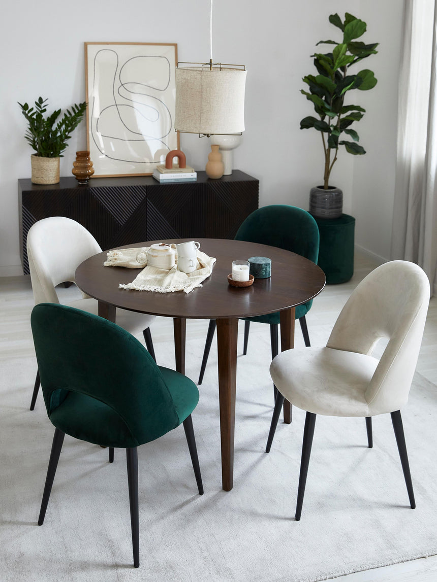 Riko Yuvarlak Ahşap Yemek Masası Ceviz