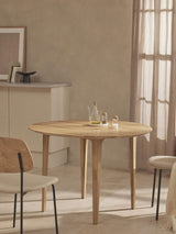 Riko Yuvarlak Ahşap Yemek Masası Meşe