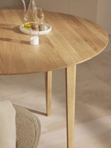 Riko Yuvarlak Ahşap Yemek Masası Meşe