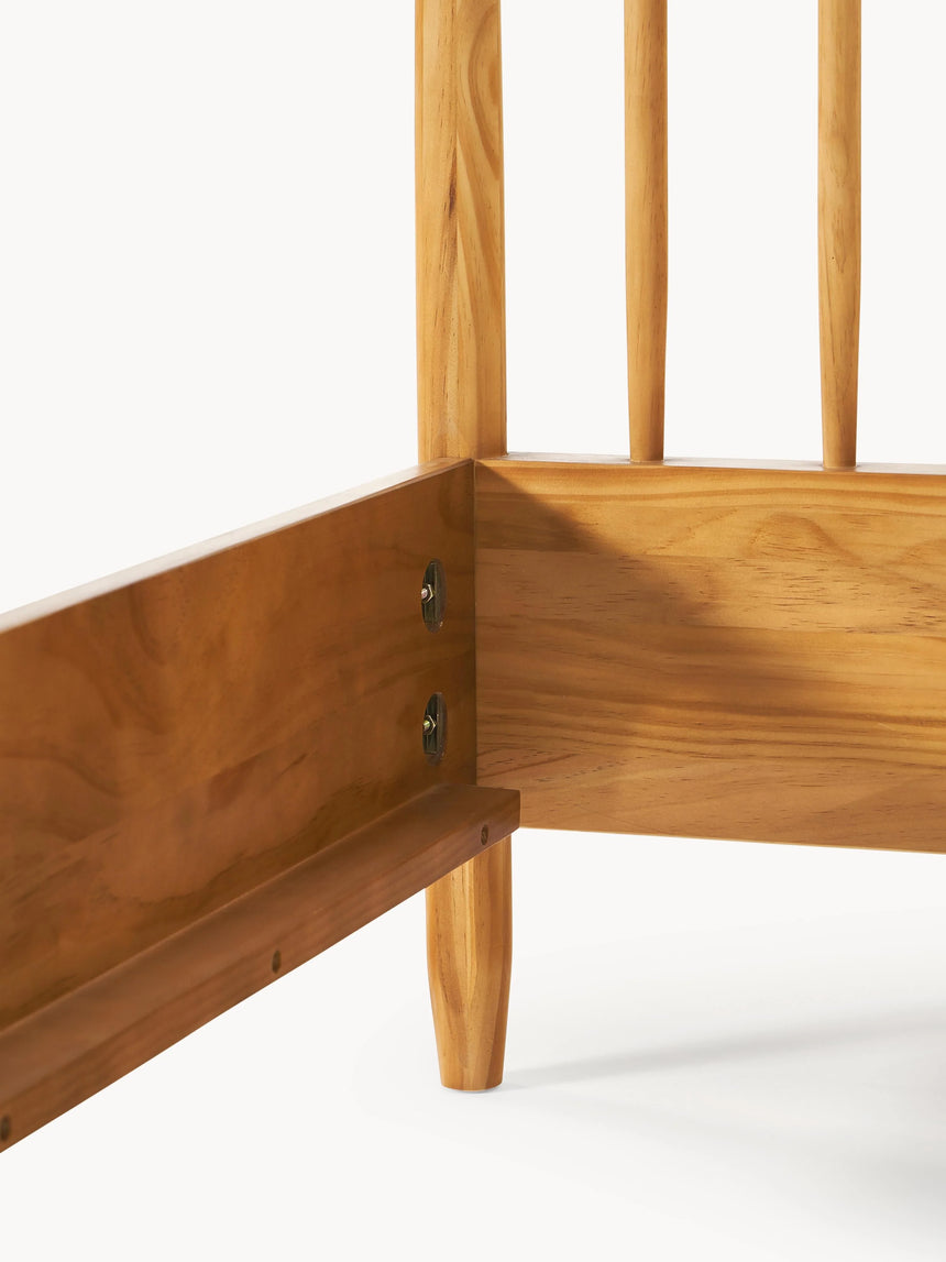 Roma Çift Kişilik Ahşap Karyola Meşe