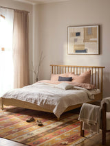 Roma Çift Kişilik Ahşap Karyola Meşe