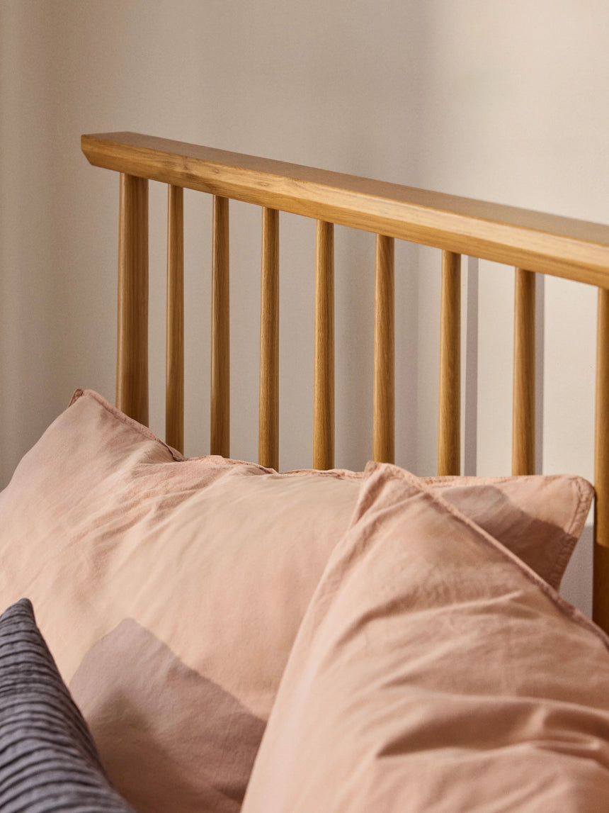 Roma Çift Kişilik Ahşap Karyola Meşe