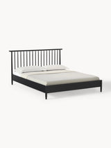 Roma Çift Kişilik Ahşap Karyola Siyah