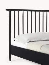 Roma Çift Kişilik Ahşap Karyola Siyah